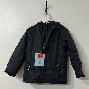 Cat & Jack Black Quilted Puffer Jacket with Hood
